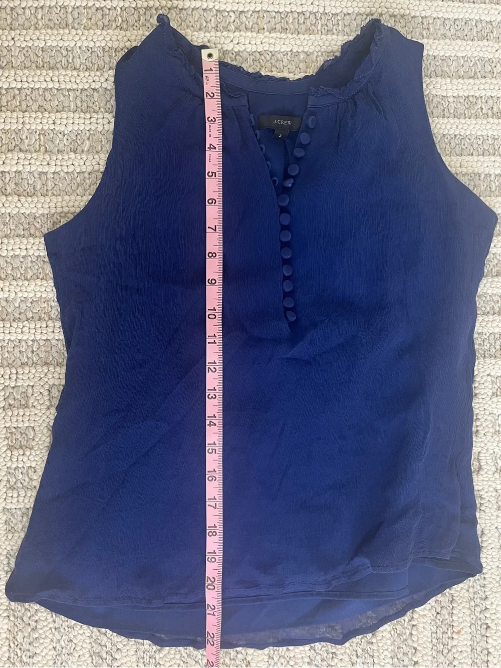 J Crew Sleeveless blouse navy size 2